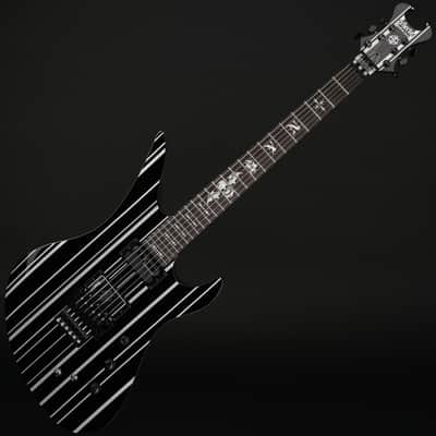 Schecter Synyster Gates Custom S with USA pickups in Gloss Black with Silver Pinstripes #W26030984 image 3