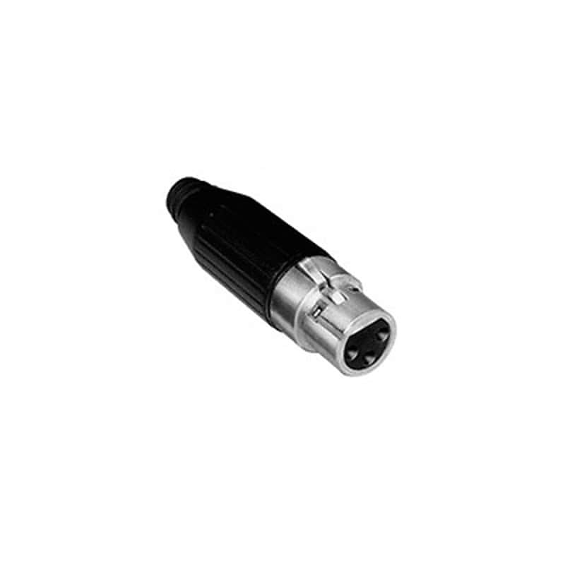 Switchcraft AAA3FBAUZ AAA Series 3-Pin XLR Black Metal Female Cable Connector Plug with Gold Pins image 1