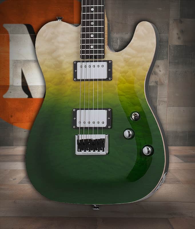 Schecter PT Classic w/ Case - Caribbean Fade Burst (7321) image 1