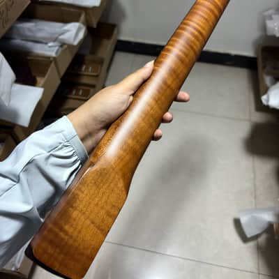 Reverse head Roasted Flame Maple 22 Fret guitar neck 25.5 inch rosewood replace image 5