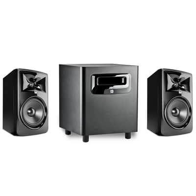 JBL 2.1 Studio Bundle With 308P MkII 8" Powered Studio Monitor Pair & LSR310S 10" Powered Studio Sub image 1