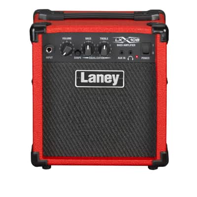 Laney LX10B-RED 10-Watt Bass Practice Combo Amp With Shape Switch Aux Input Headphone Jack Red image 6
