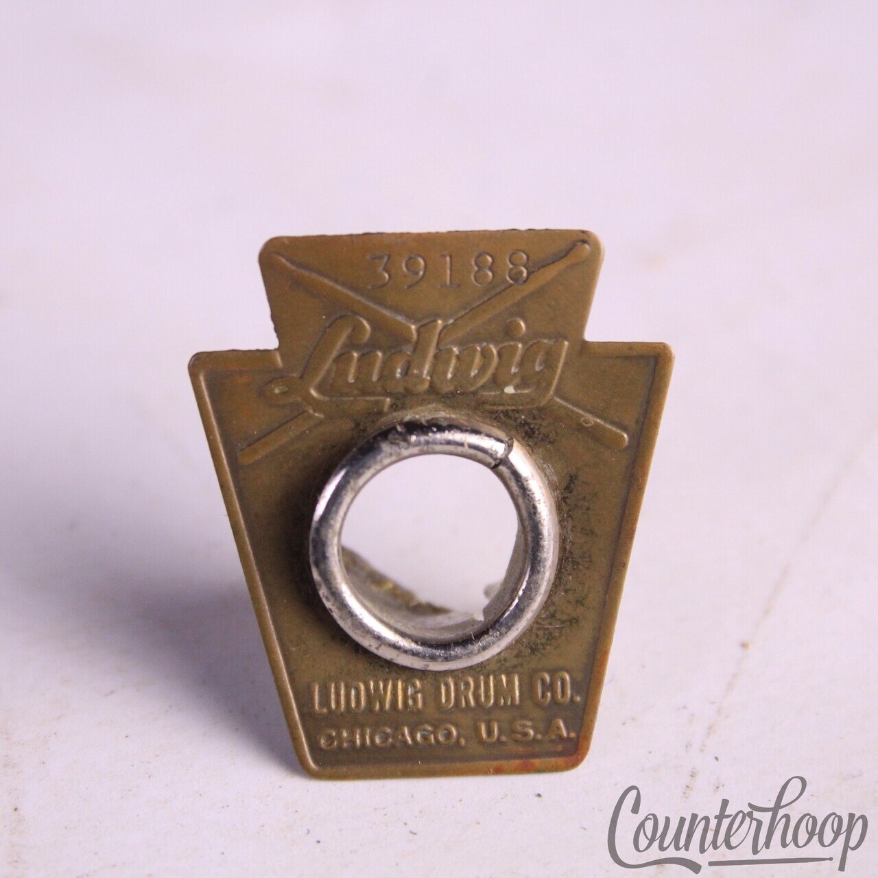 Ludwig 5-Digit Drum Co Keystone Badge Vintage'64 Chicago Snare/Bass/Tom Grommet — main photograph