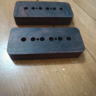 P90 Guitar Pickup Covers Wooden Rosewood Set Soapbar Style Handmade (2pcs) #P1 image 3