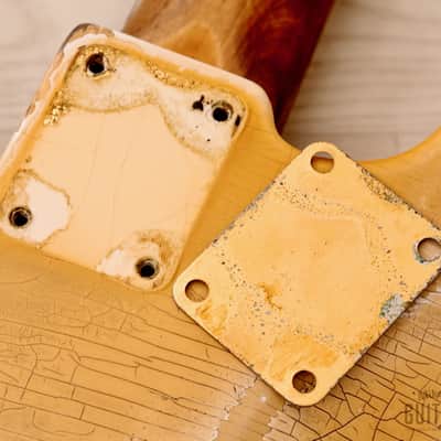 1964 Fender Jazz Bass Pre-CBS Vintage Bass Olympic White w/ Gold Hardware, Case image 17