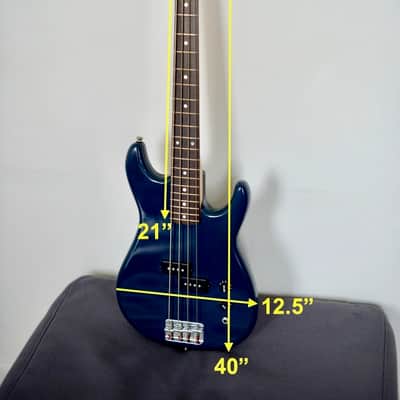 Python Short-Scale Electric Bass • Like New • 30" Scale • Blue • incl. MONO M80 Case image 1