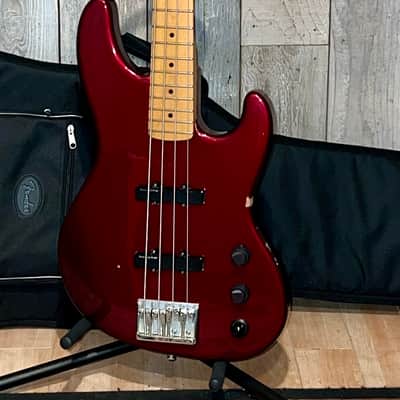 Rare 1990 Fender Jazz Bass Plus, 4 String Bass Maple Fretboard Nitro Frost Red , Includes Pro Setup & New Gig Bag Ships Fast ! image 18