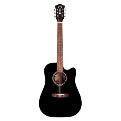 Guild D-140CE Dreadnought Cutaway A/E Guitar - Black - B-Stock image 2