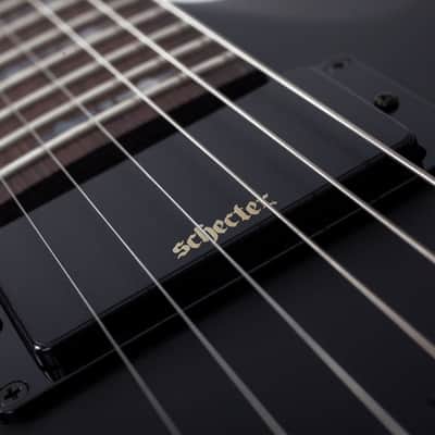 Schecter Demon-6 FR Left Hand Electric Guitar - Satin Black (3666) image 4