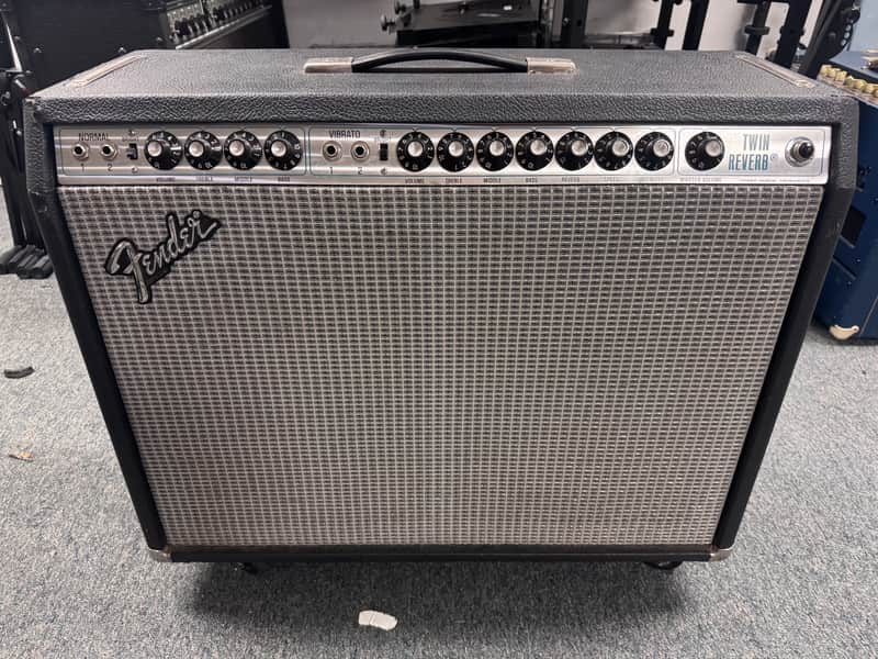 Fender Twin Reverb 1979 2x12 Combo Guitar Amp w/ Cover & Footswitch image 1