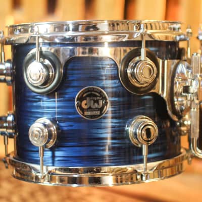 Used DW Collector's Maple Deep Blue Oyster Drum Set - 18x20,7x8,8x10,9x12,11x14 image 5