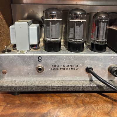 Silvertone Model 1483 23-Watt Bass / Guitar Head 1965 - Gray image 8