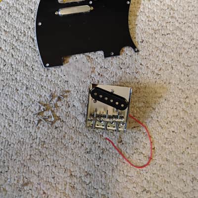 Loaded Telecaster Pickguard with bridge and both pickups parts for luthier project image 1