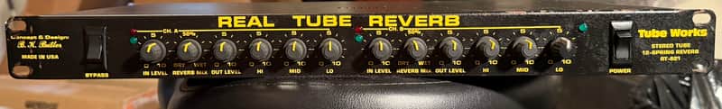 1993 Tube Works RT-921 Stereo Real Tube 12 Spring Reverb Rackmount Tubeworks image 1