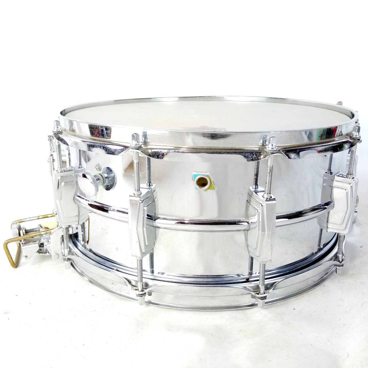 Ludwig 6.5x14" Super-Sensitive #411 Snare Drum 70s Blue/Olive Badge USA Chrome* — main photograph
