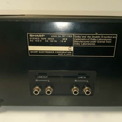Vintage Sharp RT-1165 MKII Stereo Cassette Deck Dolby Auto Program Search System image 7