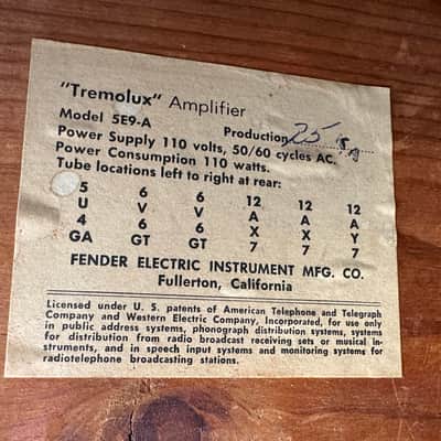 1961 5G9 Fender Tweed Tremolux image 13