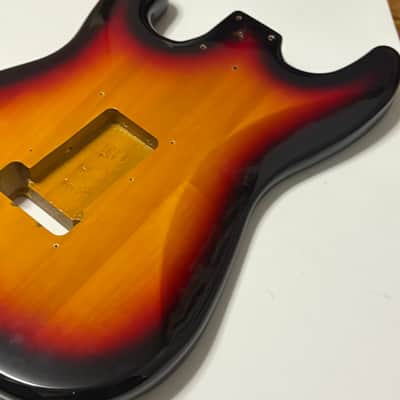 Unbranded Fender Stratocaster Copy Vintage 60s 3TSB finish Strat Body image 5