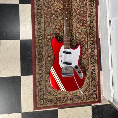Fender MG-69 Mustang Reissue MIJ Competition Stripe Red image 2
