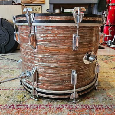 Rogers Holiday 20-16-12" Drum Kit in Pink Strata image 8