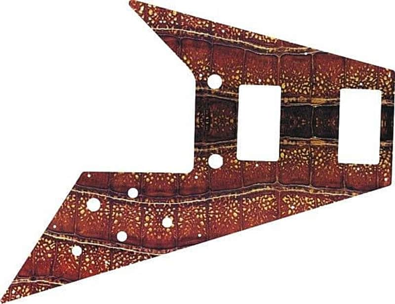 Pickguard Pick Guard Scratchplate Graphical Gibson Flying V Guitar Alligator NEW image 1
