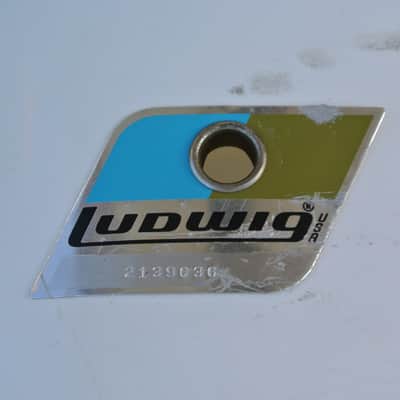 RARE! 1970's LUDWIG (Chicago) 12" WHITE CORTEX CONCERT TOM for DRUM SET! RM119 image 2