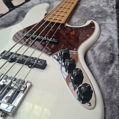 Fender american Ultra Jazz Bass V MN 2022 - arctic pearl image 1
