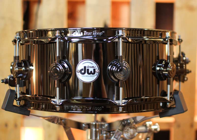 DW 5.5x14 Collector's Black Nickel over Brass Snare Drum w/ Black Nickel Hardware image 1