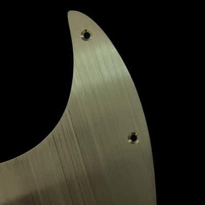 Jazz Bass Pickguard Scratchplate - 10-hole Contemporary - Brushed Brass - Made To Order image 6