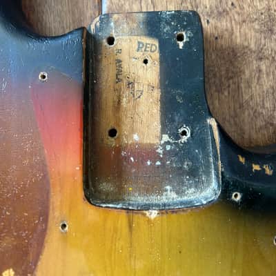 Fender Jazz Bass Body 1970 - Sunburst Vintage 100% Original! With Matching Neck Plate image 3