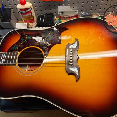 2024 Gibson Dove Original Tri Burst OHSC Paperwork Rare Finish image 15
