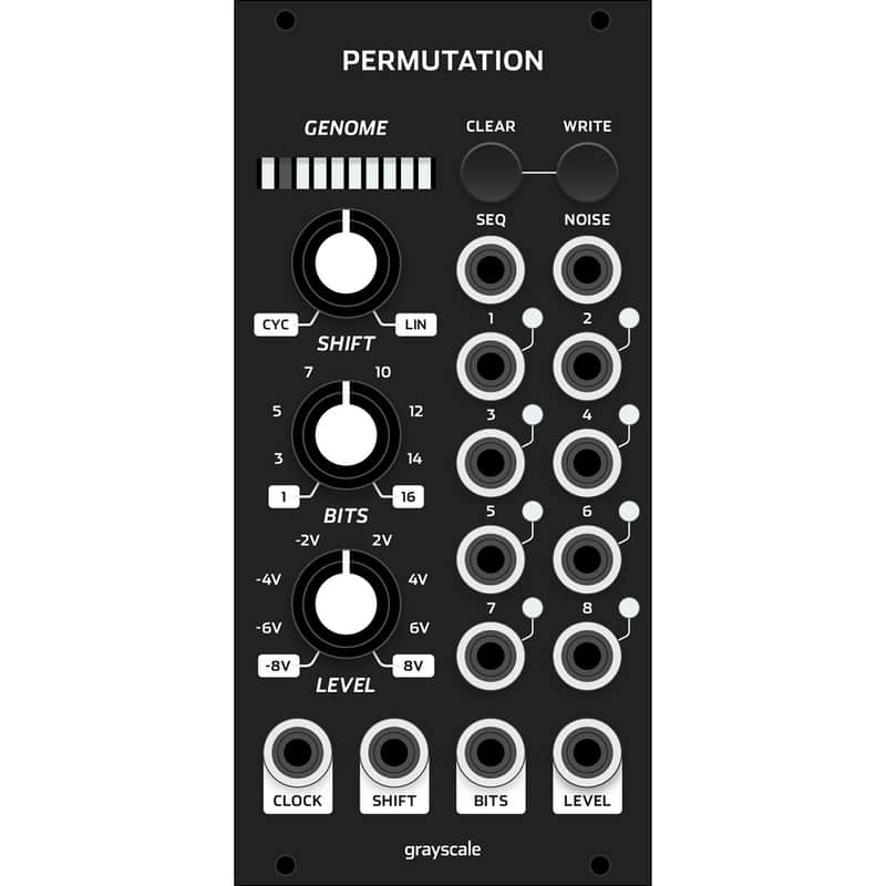 Grayscale Permutation Eurorack Random Looping Sequencer Module (12hp Black) image 1