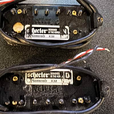 Schecter Keith Merrow 7-string humbucker pickup set - Black direct mount image 2