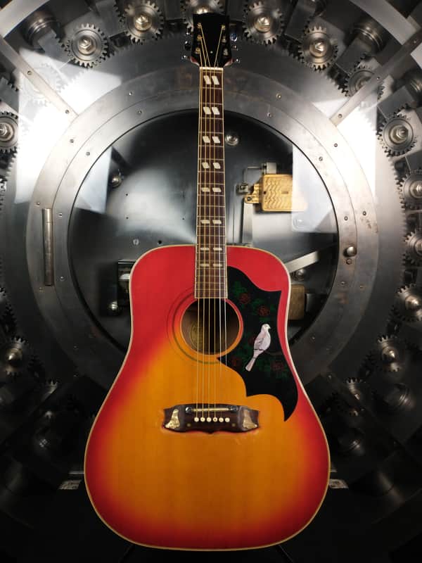 Global Dove 1970's Sunburst Acoustic Dreadnought w/ Chipboard Case image 1