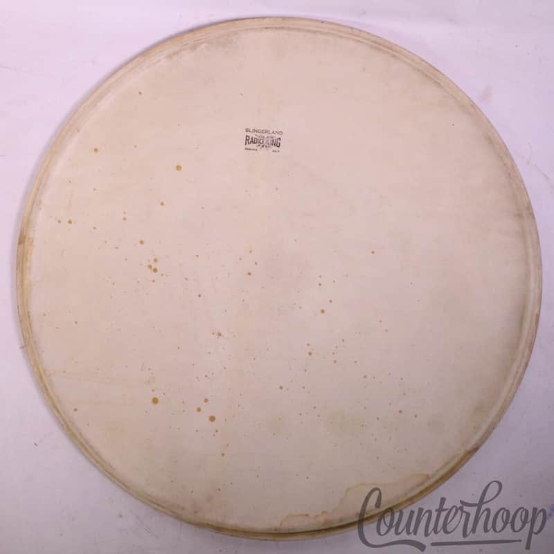 *Slingerland Radio King 24"Bass Drum Calf Skin Head Vintage 40s Batter/Resonant* image 1