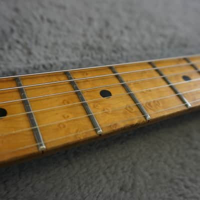 1985 ESP Japan Custom Craft House Super Strat Rare Early Pre-LTD Birdseye Maple Floyd Rose White image 10
