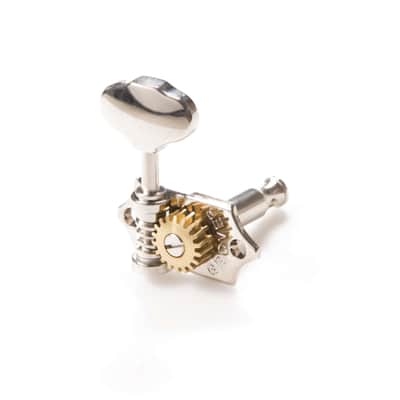 Grover V97-18NA Sta-Tite 18:1 3x3 Guitar Tuners, Nickel, Vertical image 4