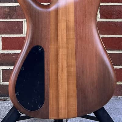 Spector USA NS-5XL, The Music Loft 30th Anniversary, Buckeye Burl Top, Reclaimed Redwood Body, Roasted Maple Neck, Roasted Birdseye Maple Fretboard, Ebony Inlays, Matching Headstock, EMG 40DCX Pickups, HAZ 9v, TSA Case image 8