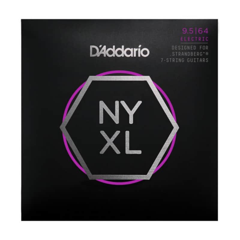 D'Addario NYXL09564SB Nickel Wound Super Light Plus Strandberg 7-String Electric Guitar Strings, 095-64 image 1