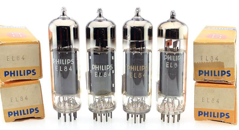 MATCHED QUAD VINTAGE MULLARD U.K. EL84 6BQ5 NOS VACUUM TUBES VALVES image 1