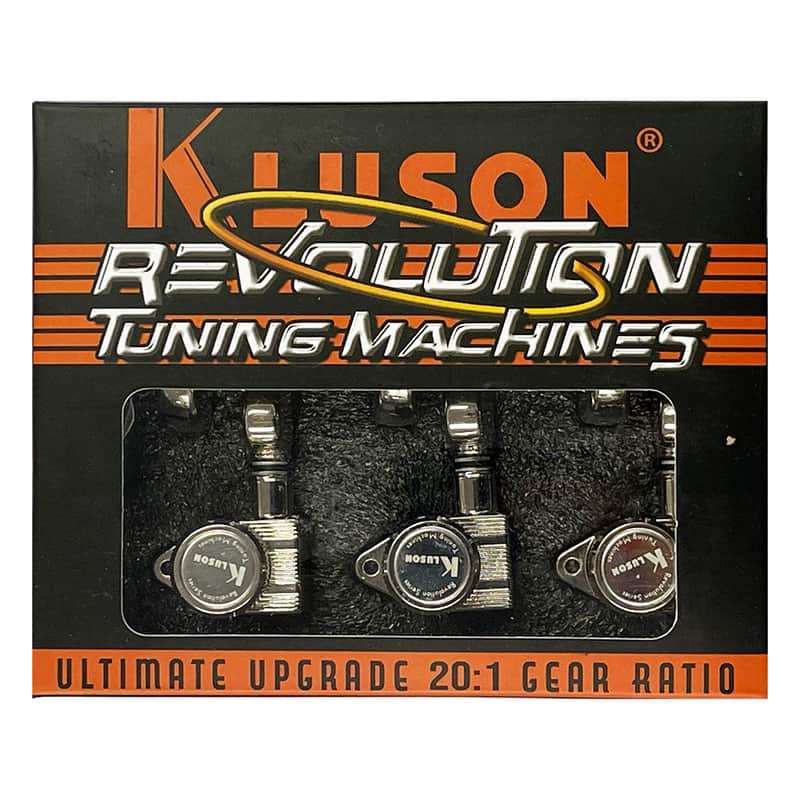 Kluson 3+3 Revolution Series Locking E-Mount Tuners Nickel KREL-3-N image 1