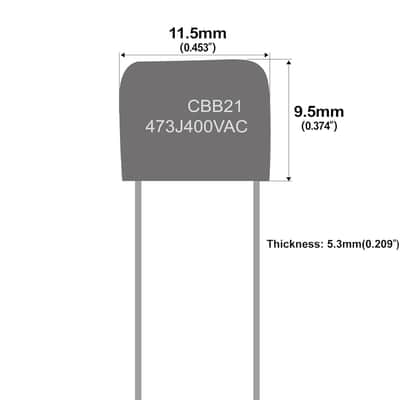 Pro Small Sized Metallized Polypropylene MPP CBB21 Film Capacitor .047uf 47nF 5% 400V for Electric Guitar Bass image 2