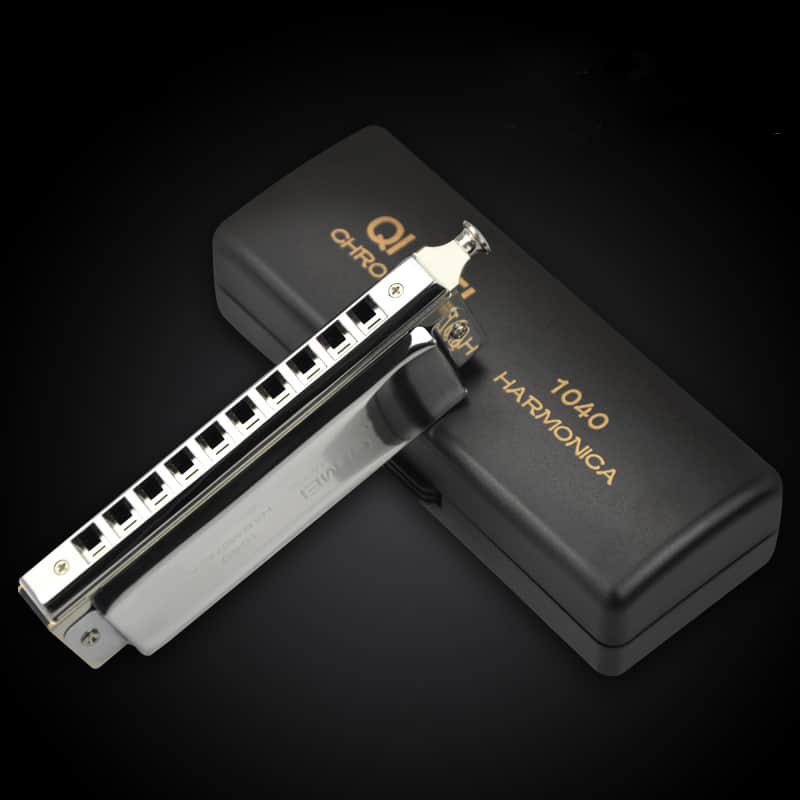 Chromatic Harmonica French Harp Mouth Organ Blues Harp C Key 10 Holes 40 Tones image 1