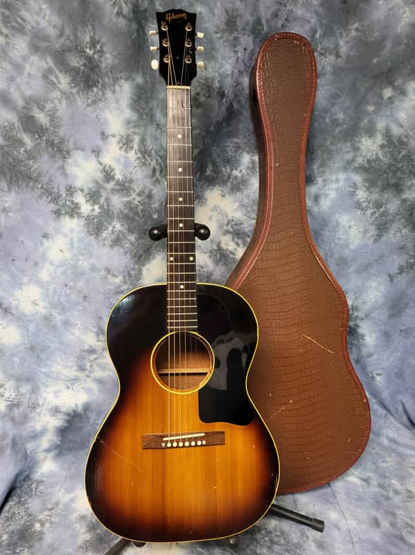 Video Demo Vintage RARE 1958 Gibson LG-1 Acoustic Guitar Pro Setup New Strings Original Gibson Soft Shell Case