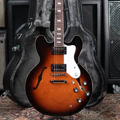 Epiphone Bonehead Signature Riviera Semi-Hollow Electric Guitar - Dark Tobacco Sunburst with Hardshell Case image 14
