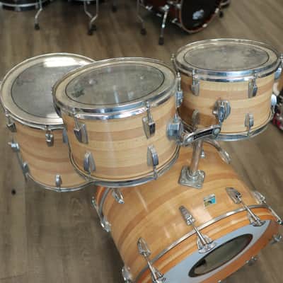 Vintage Mid-70s Ludwig Butcher Block 4-Piece Shell Pack 12/13/16/22 image 4