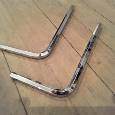 Ludwig Vintage Hex Mounting Arm Rods (Pair) - Polished Chrome image 3