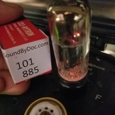 CBS 12BH7A tNOS AT1000 TESTED Balanced! PI Vacuum Tube black plate 12BH7 dual triode 1951-1959 image 4