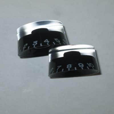 TWO new (open package) very near A+ genuine Gibson BLACK SPEED Knobs PRSK-010 (only 2 knobs from the PRSK-010 set are for sale - the other 2 knobs are NOT included) minor surface imperfections on top sides image 20