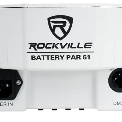 Rockville BATTERY PAR PACK 61 V2 White 8) Rechargeable Wash Lights+Charging Case image 4